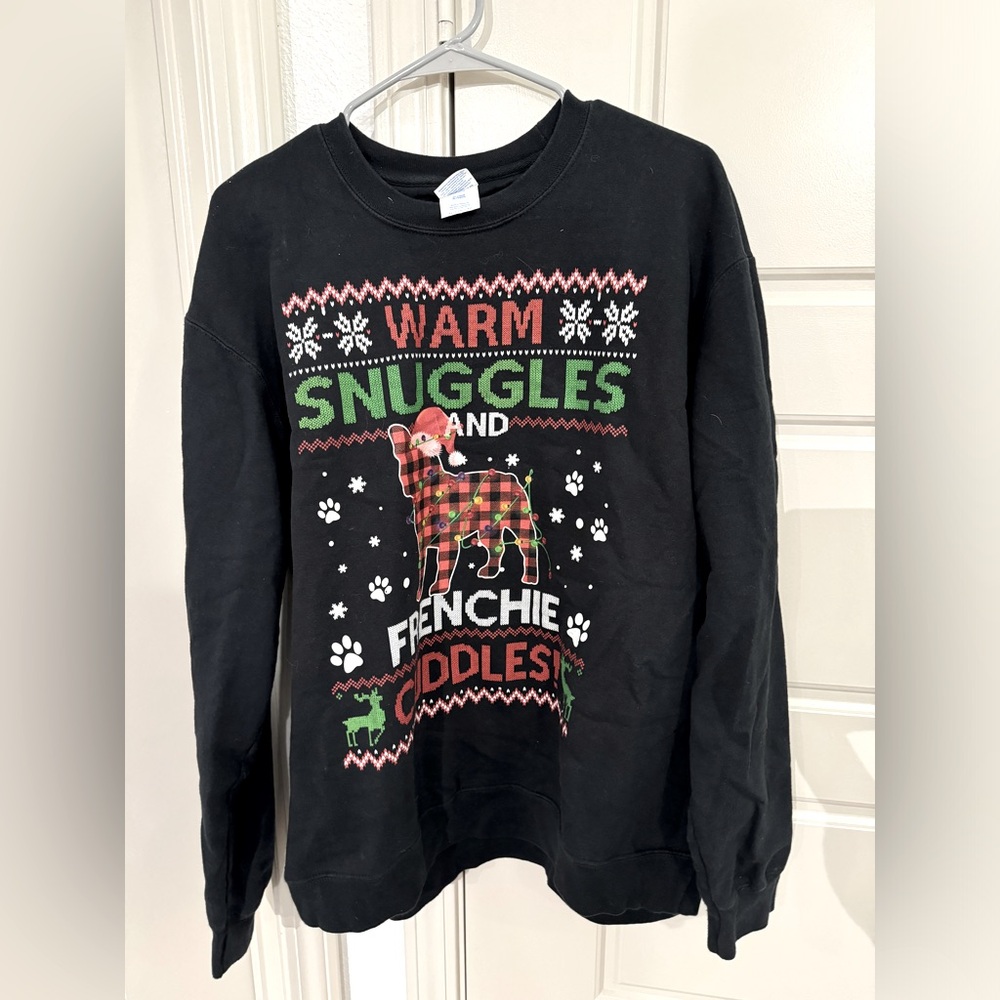 Unisex Christmas frenchie crewneck